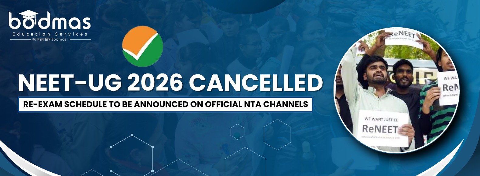 NEET UG 2026 Examination Cancelled; Re-Conduct to Be Held on New Dates